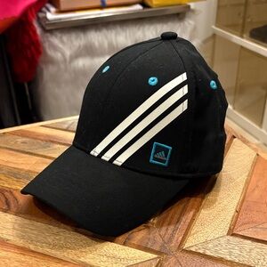 Adidas Black Cap with White and Blue Details